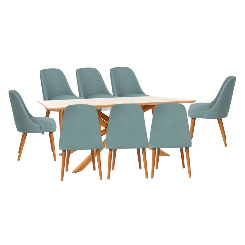 BASEMENT HOME - Juego de Comedor Gregorio Kant 8 Sillas Menta