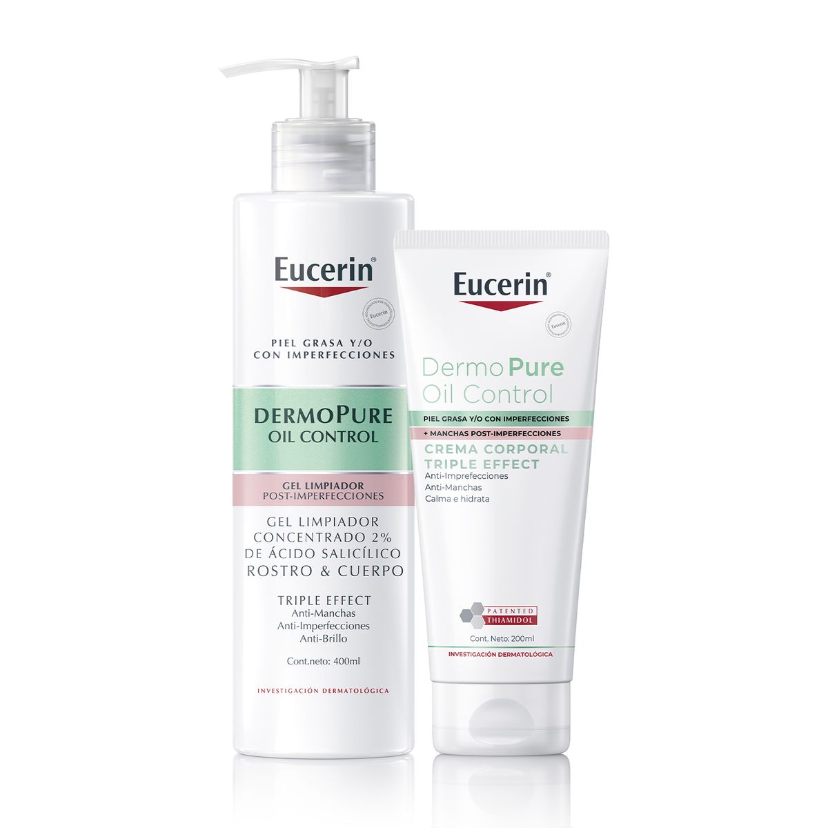 EUCERIN - Pack Virtual Dermpure Lanzamientos: Triple Efect Corporal + Gel