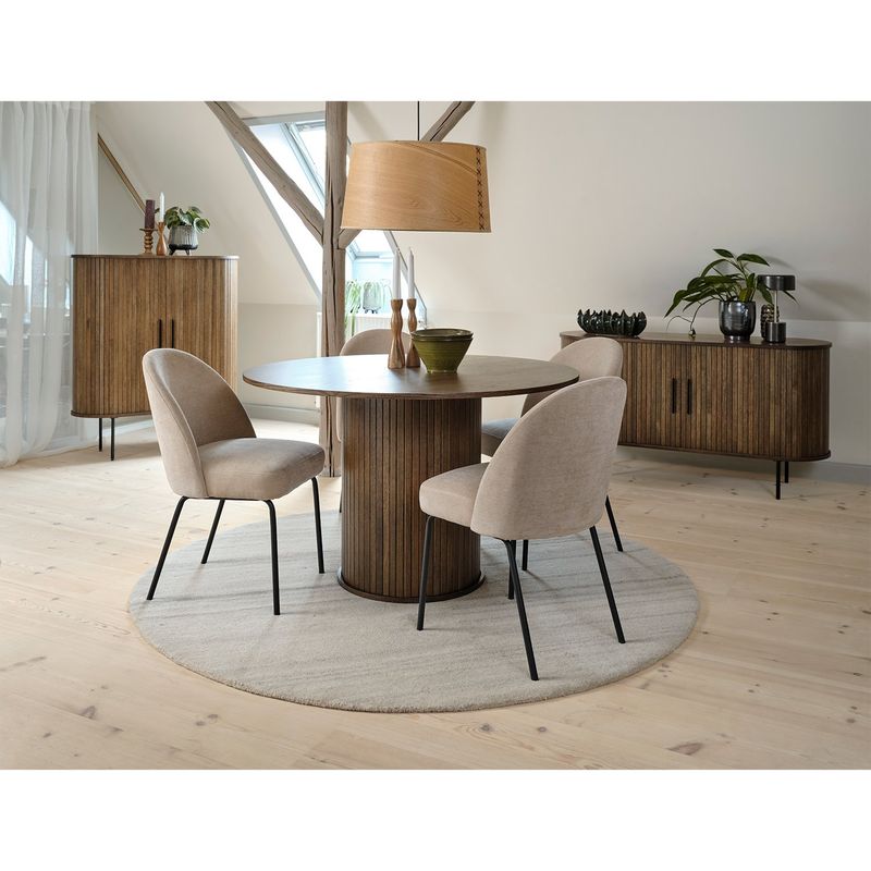 BASEMENT HOME - Juego de Comedor Nola Creston Nogal 4 Sillas Beige