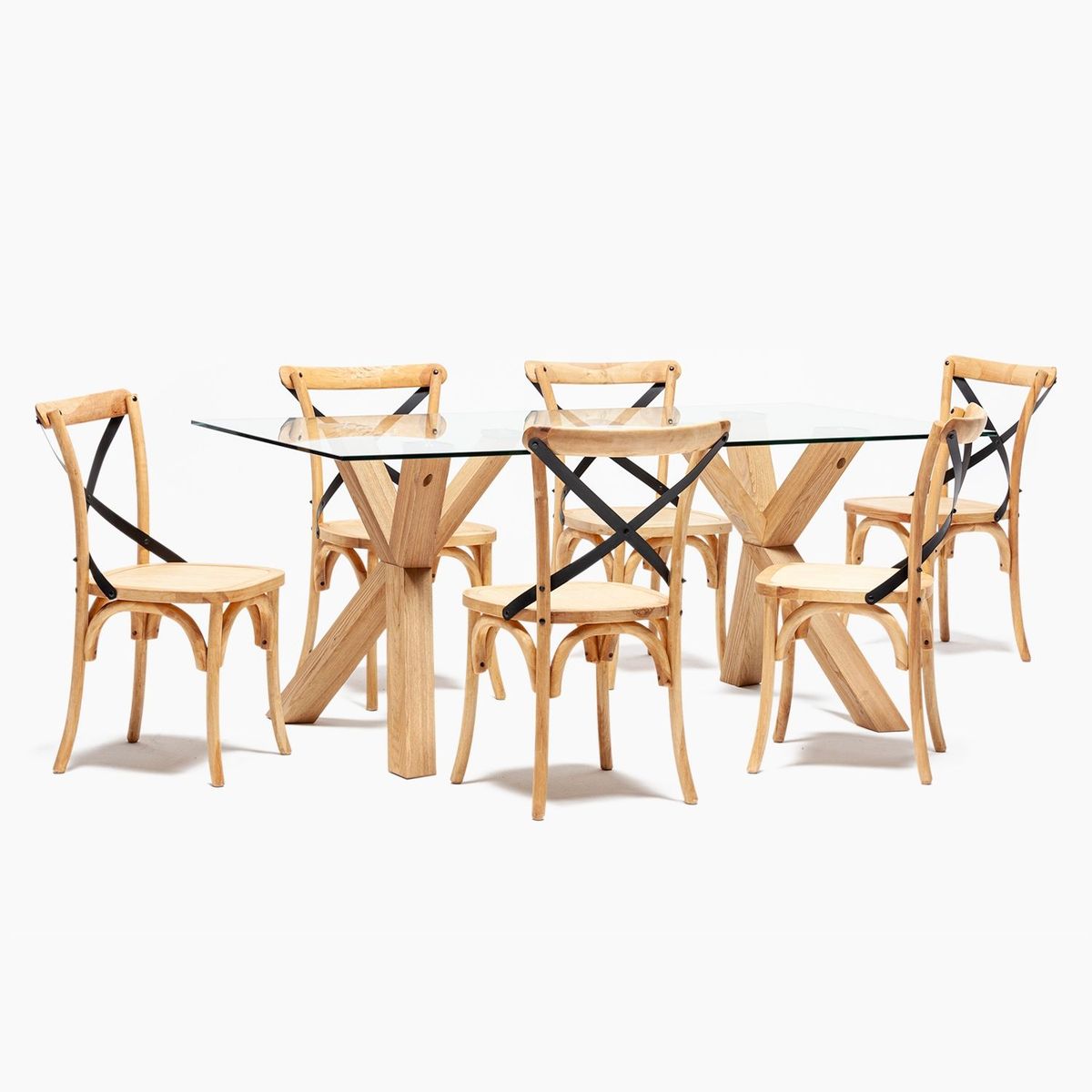 BASEMENT HOME - Juego de Comedor New Rivera 6 Sillas