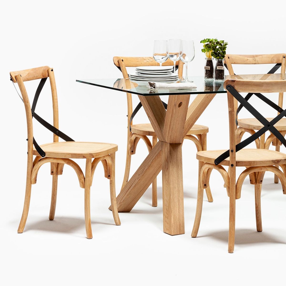 BASEMENT HOME - Juego de Comedor New Rivera 6 Sillas