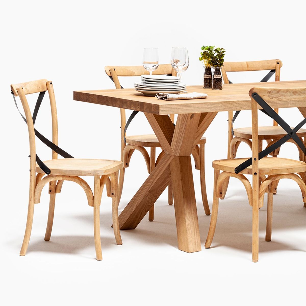 BASEMENT HOME - Juego de Comedor New Rivera 6 Sillas