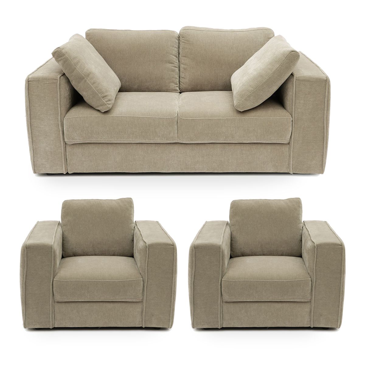 BASEMENT HOME - Juego de Sala Euro 3-1-1 Cuerpos 