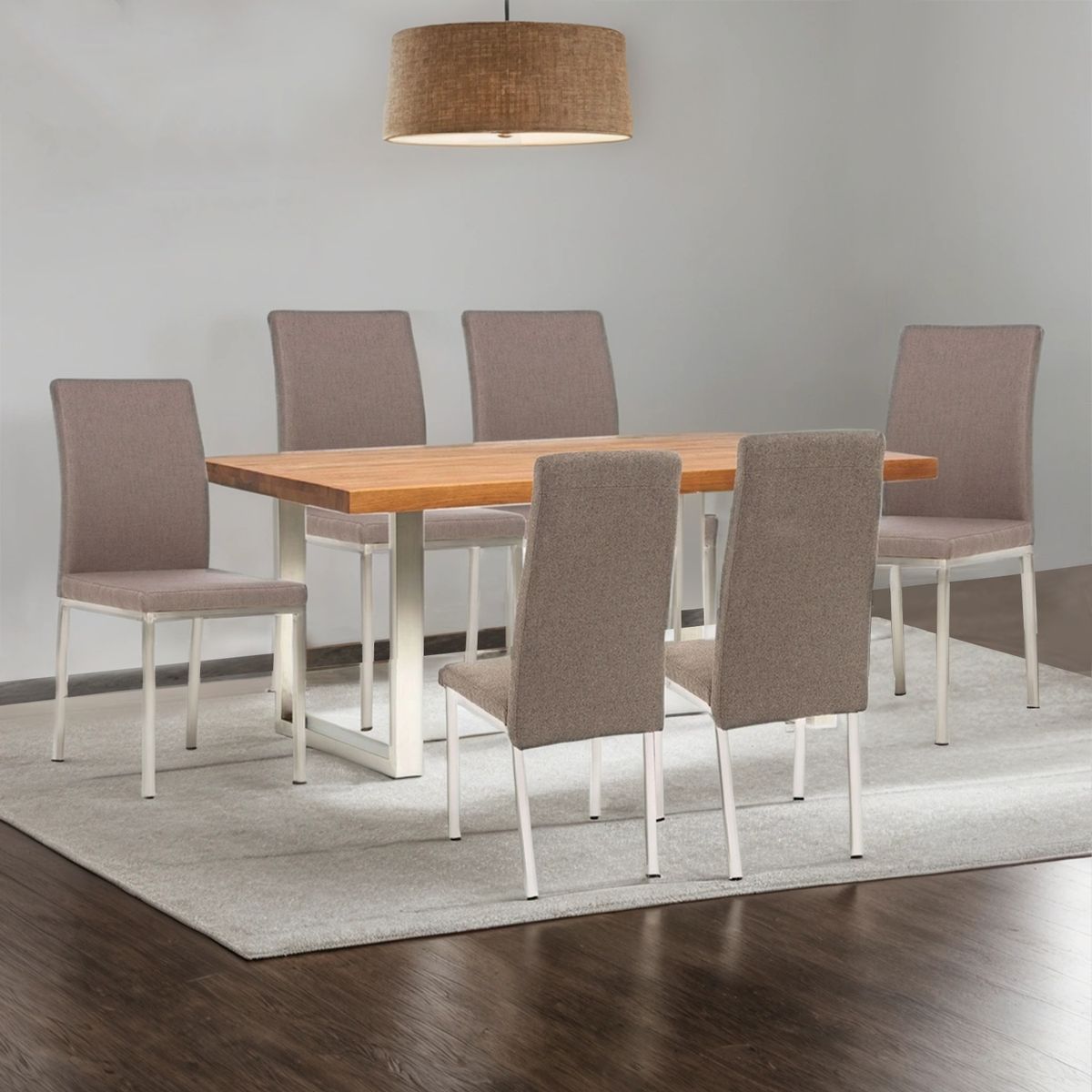 BASEMENT HOME - Juego de Comedor Lisboa Positano 6 Sillas 