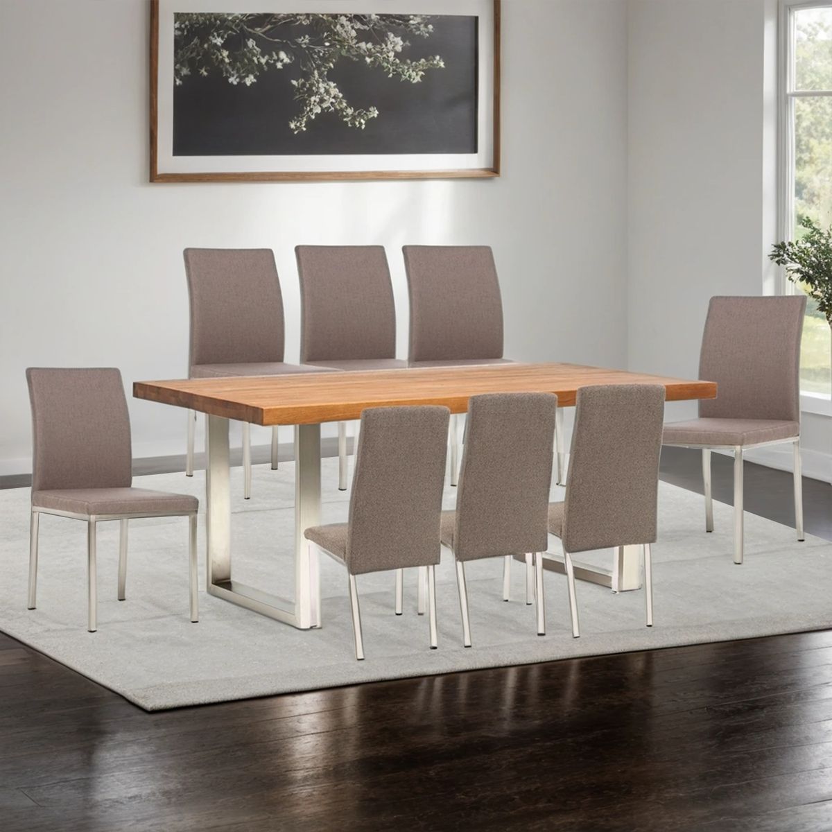 BASEMENT HOME - Juego de Comedor Lisboa Positano 8 Sillas 