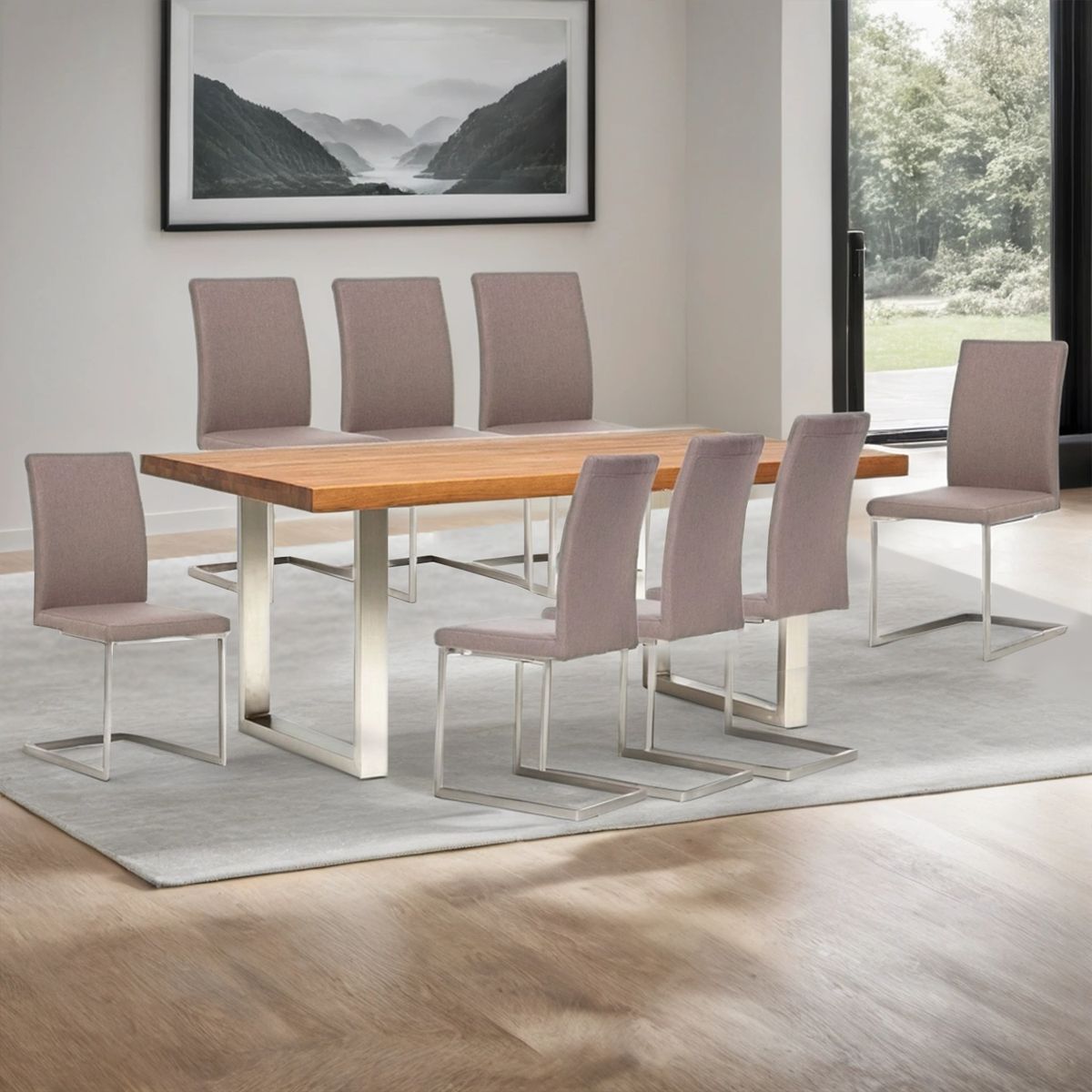 BASEMENT HOME - Juego de Comedor Lisboa Positano 8 Sillas 