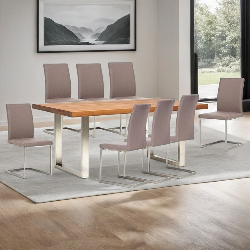 BASEMENT HOME - Juego de Comedor Lisboa Positano 8 Sillas 