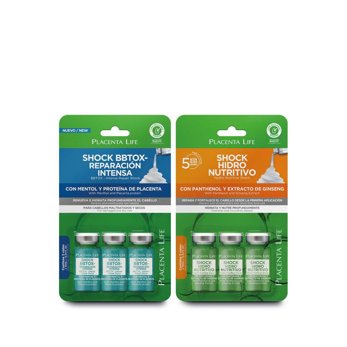 PLACENTA LIFE - Pack Duo Shocks Virales Bbtox + Hidro Nutritivo  Placenta Life