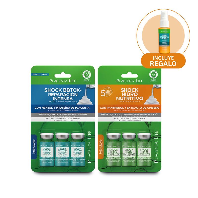 PLACENTA LIFE - Pack Duo Shocks Virales Bbtox + Hidro Nutritivo  Placenta Life