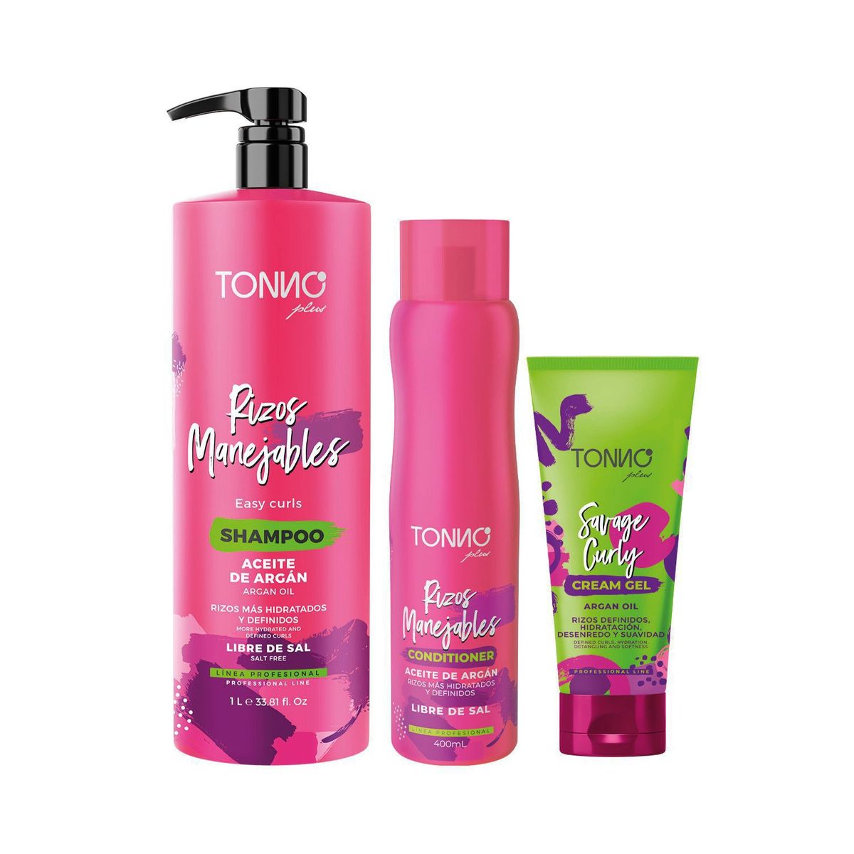 TONNO PLUS - Pack Rizos Manejables + Savage Curly 180ml Tonno Plus