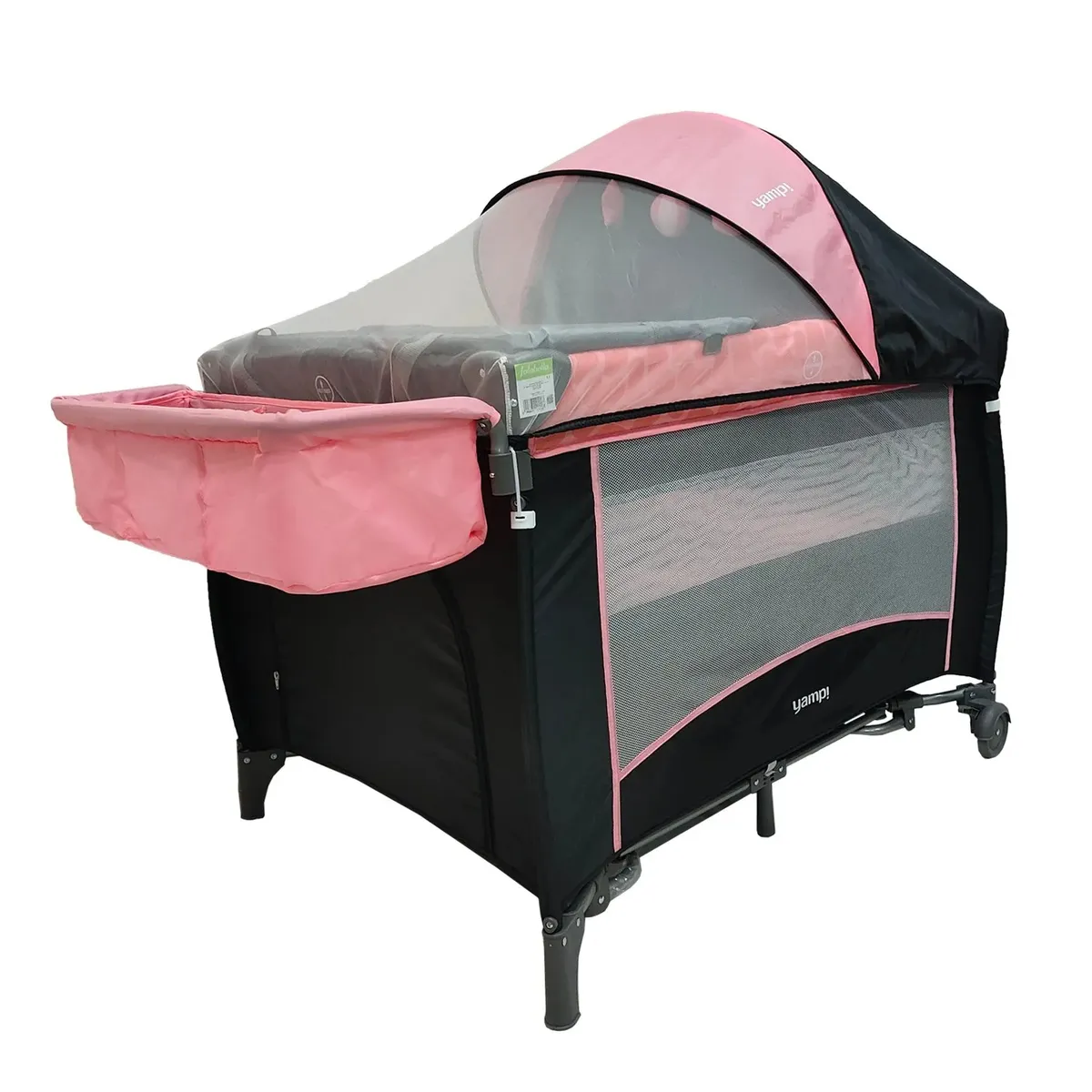 YAMP - Pack Cuna Lima Rosa + Colchón Maternelle