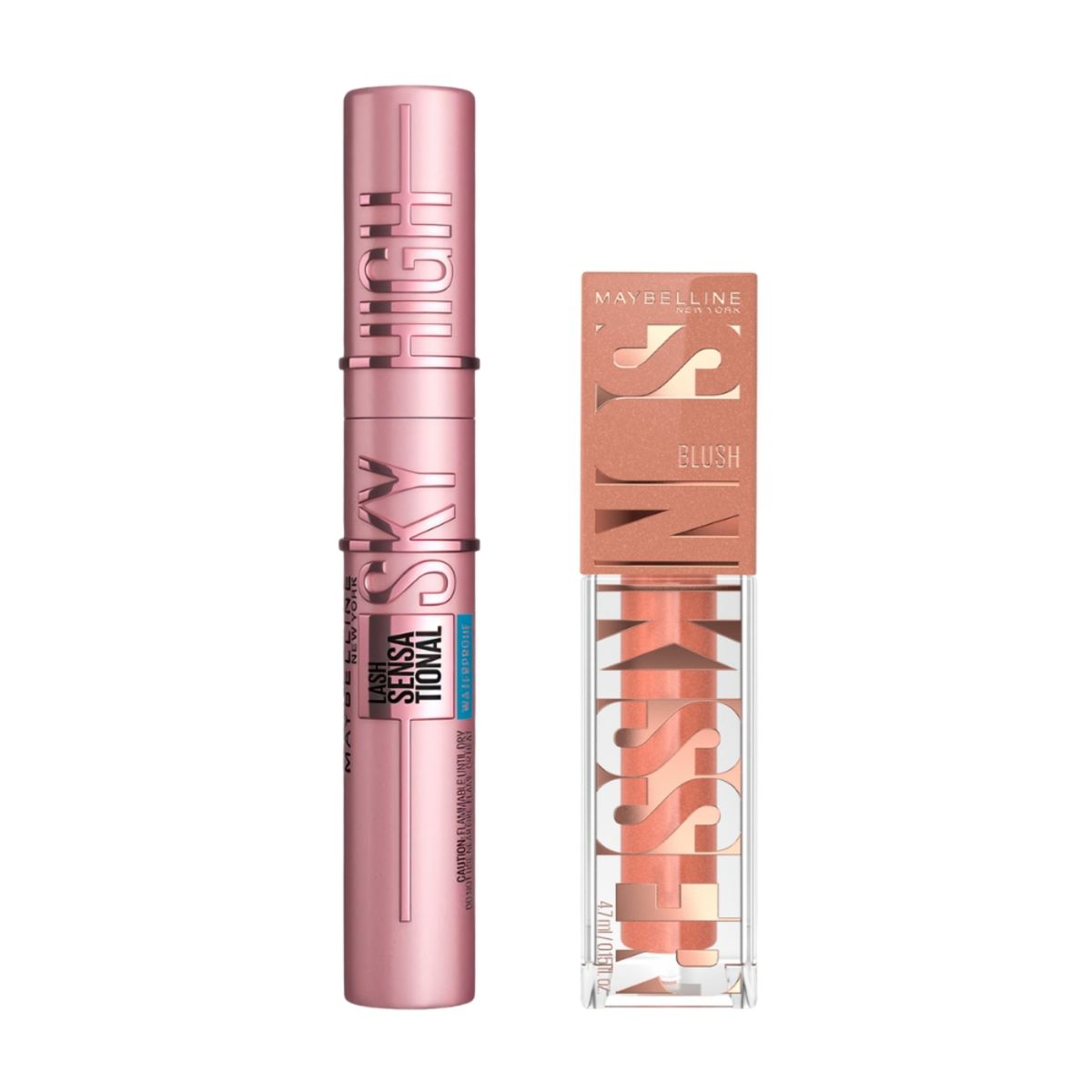 MAYBELLINE - Pack Máscara Sky High Wtp + Rubor Sunkisser Tono 08
