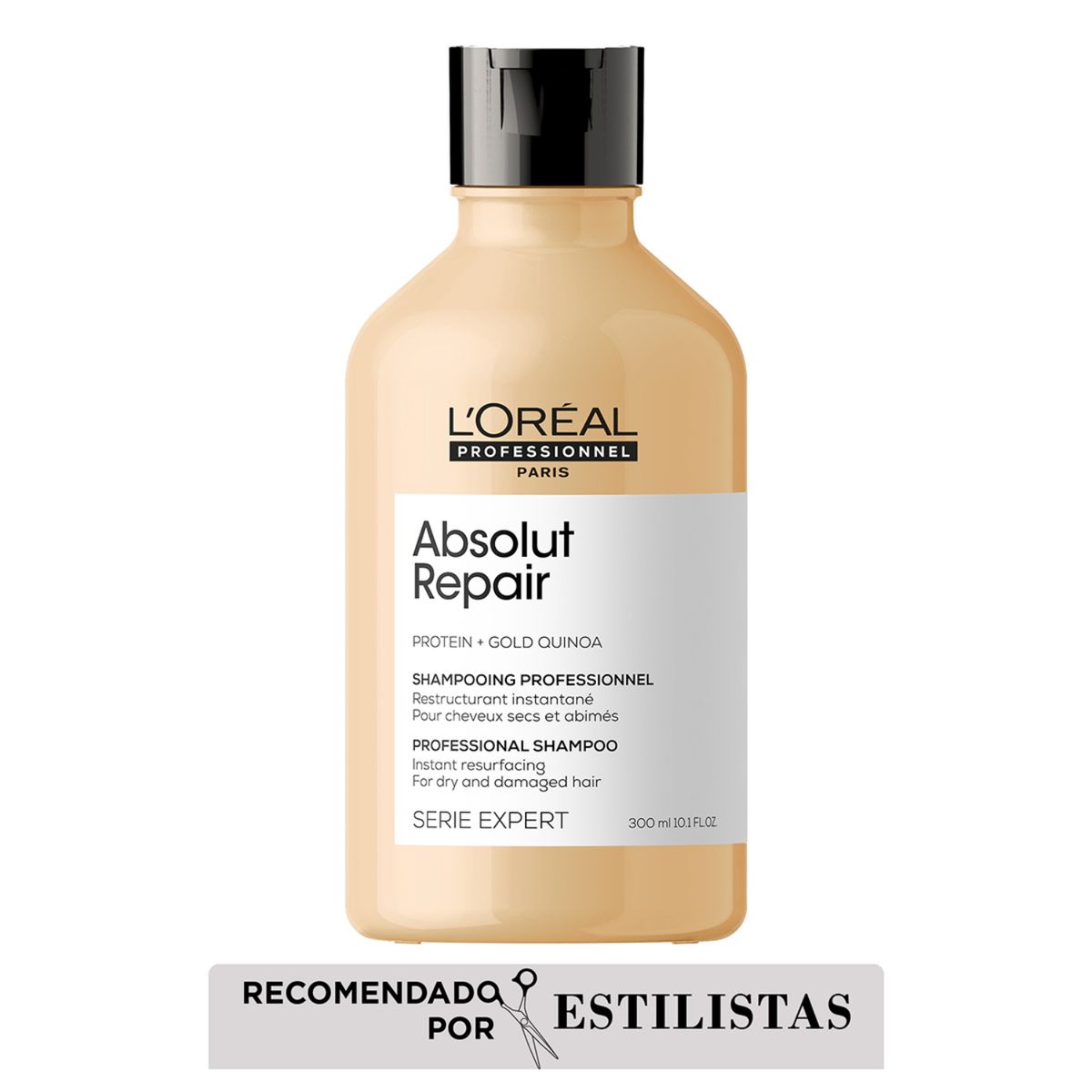 LOREAL PROFESSIONNEL - Set Loreal Professionnel Absolut Repair Para Cabello Dañado: Aceite 90 Ml + Shampoo 300 Ml + Regalo Shampoo 100 Ml 
