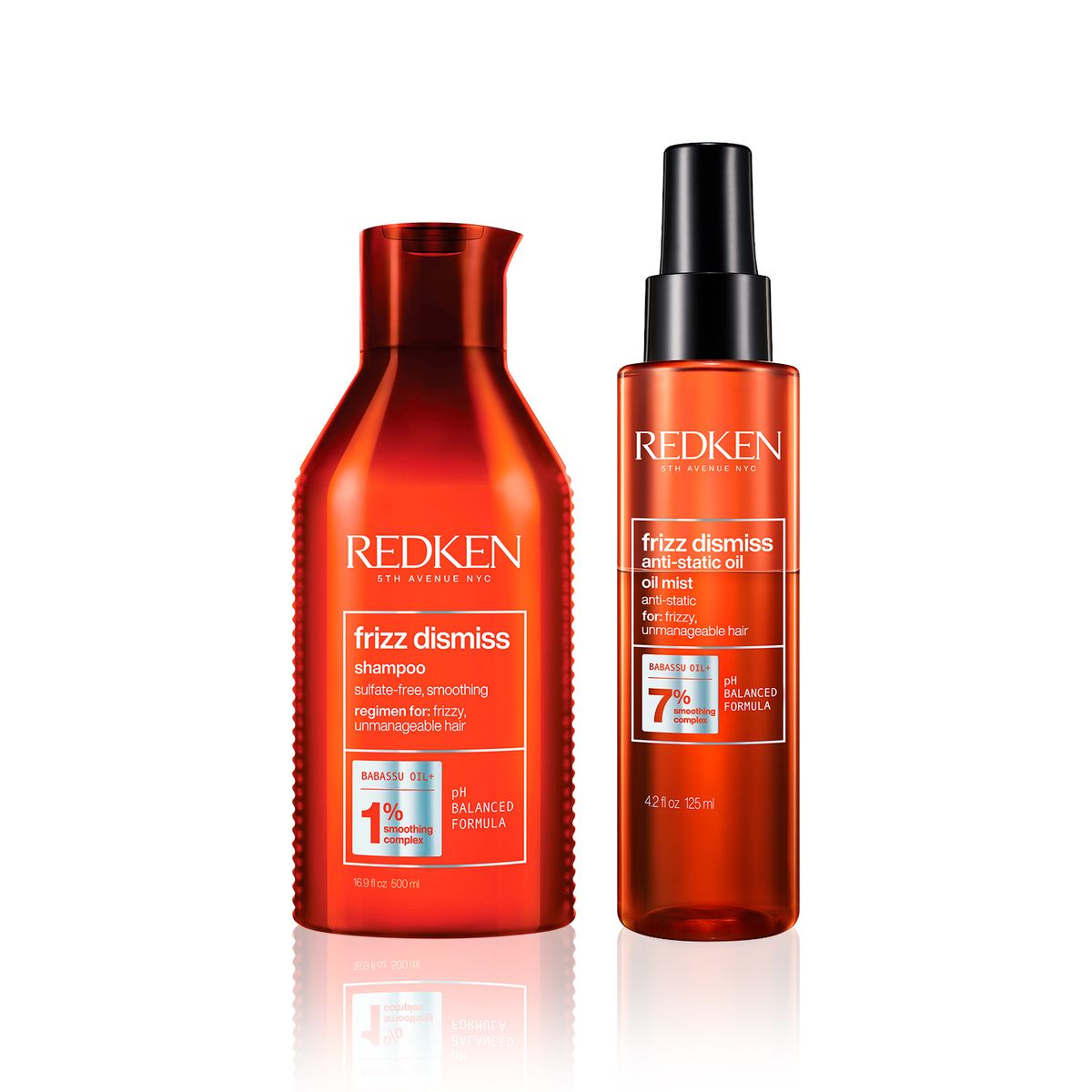 REDKEN - Set Redken Frizz Dismiss Para Cabello Con Frizz: Aceite 125 Ml + Shampoo 300 Ml