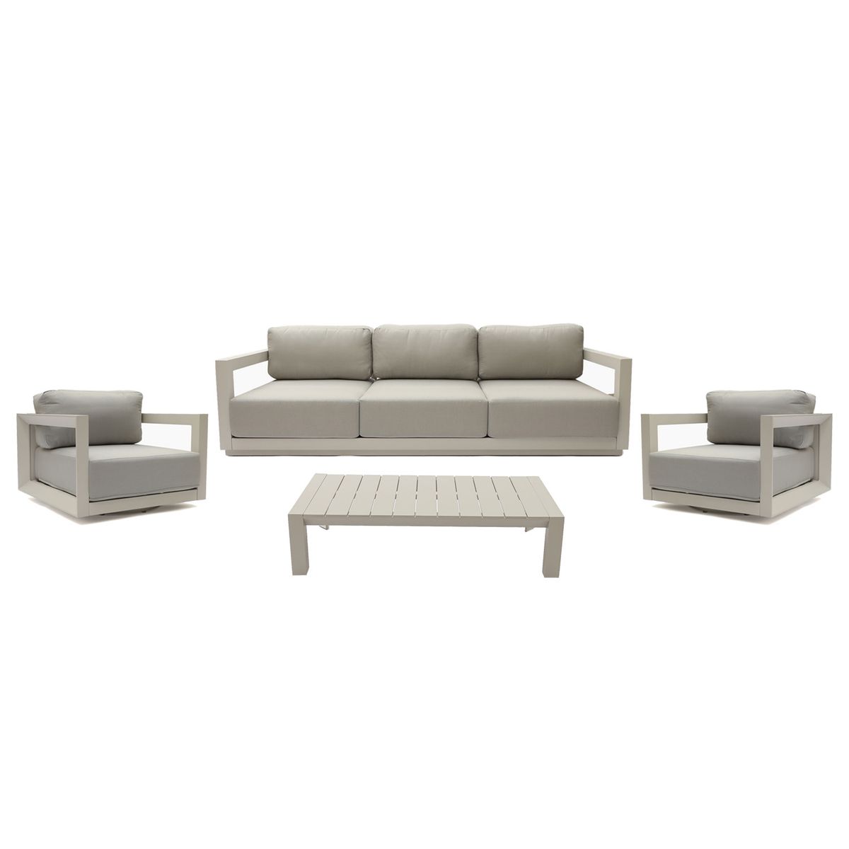 BASEMENT HOME - Juego de Sala de Terraza Oxford 3-1-1 Giratorios + MC