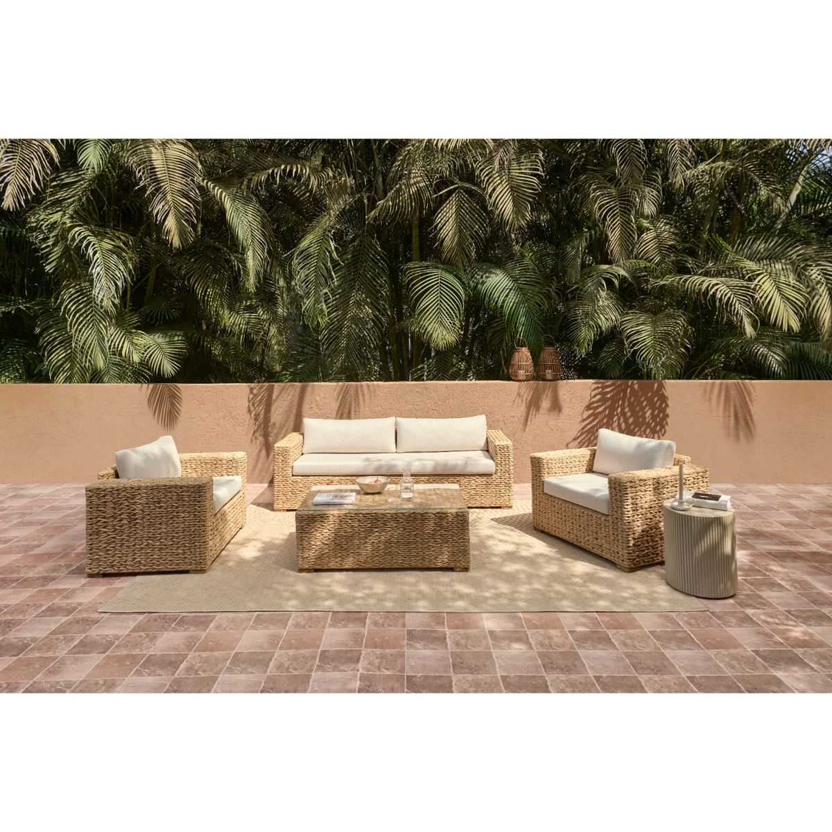 BASEMENT HOME - Juego de Sala de Terraza Genova 3-1-1 + MC