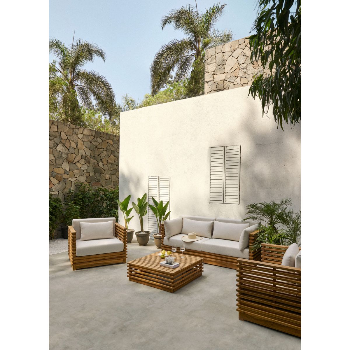 BASEMENT HOME - Juego de Sala de Terraza Buenos Aires 3-1-1 + MC