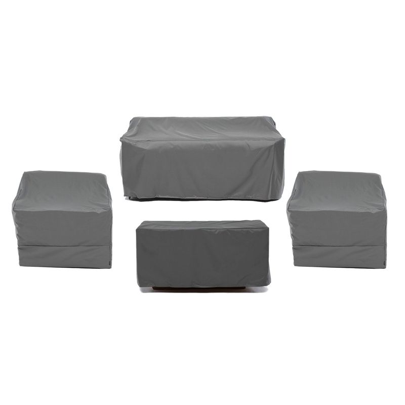 BASEMENT HOME - Set de Cobertores de Sofás de Terraza New Dekke 2-1-1 + Mesa de Centro Gris