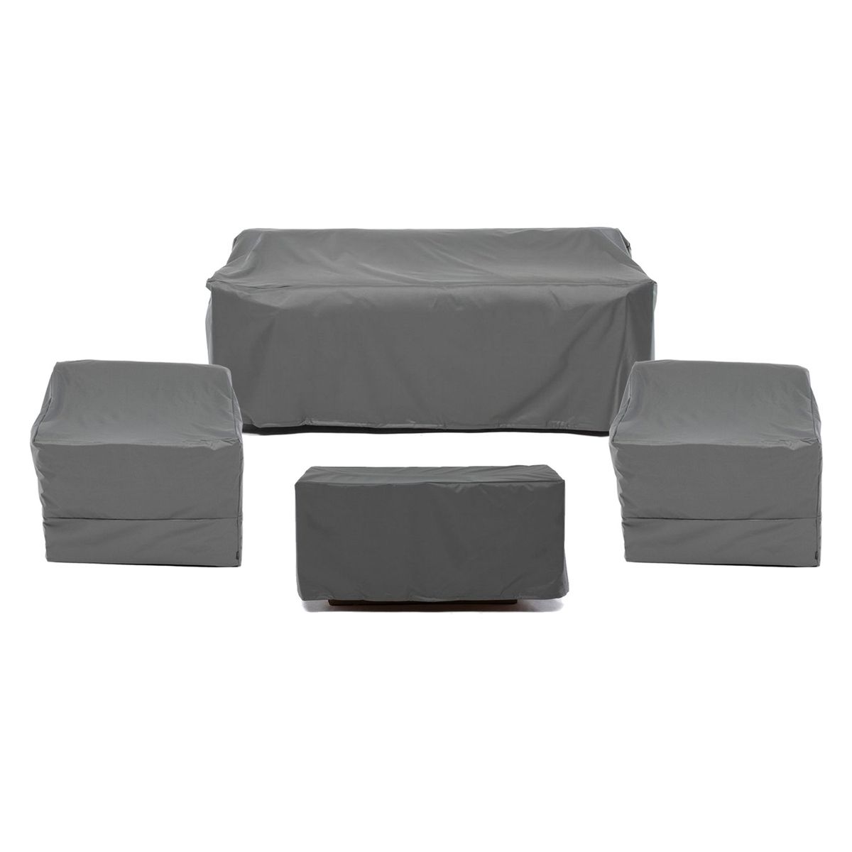 BASEMENT HOME - Set de Cobertores de Sofás de Terraza New Dekke 3-1-1 + Mesa de Centro Gris