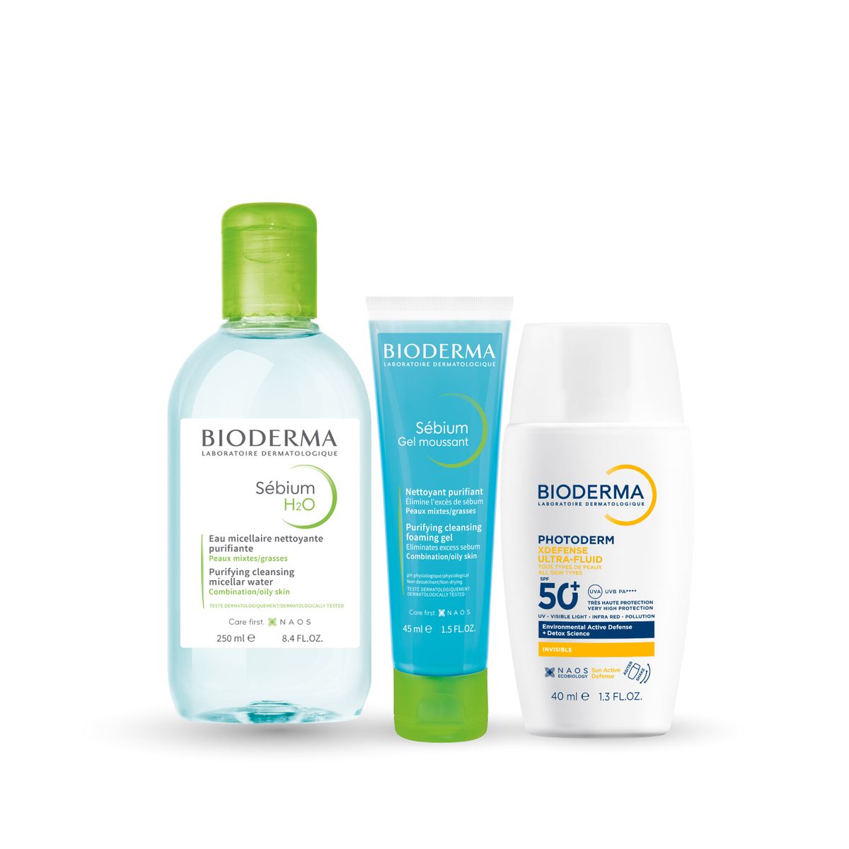 BIODERMA - Rutina Bioderma Higiene y Protección Solar Piel Mixta a Grasa