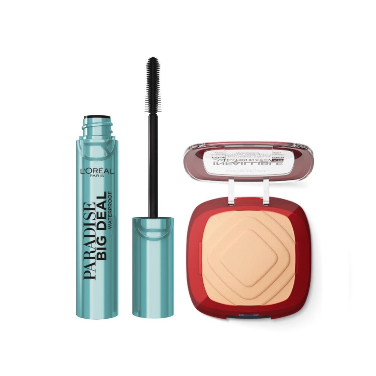 LOREAL PARIS - Pack Loreal Paris Polvo Infallible Ivory Buff + Mascara Big deal a prueba de agua