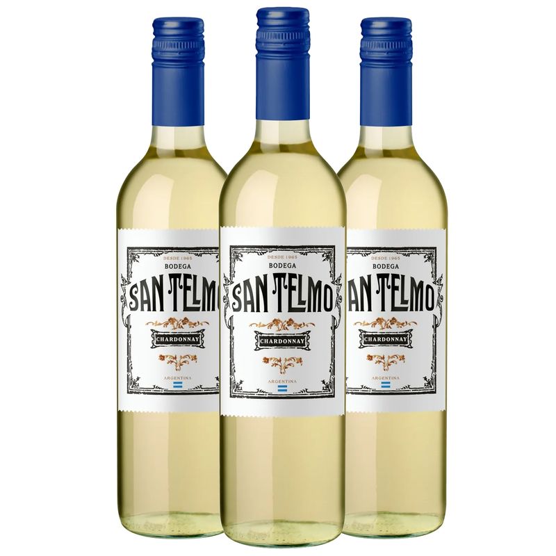  - PACK 3 San Telmo Vino Chardonnay  X 750ml