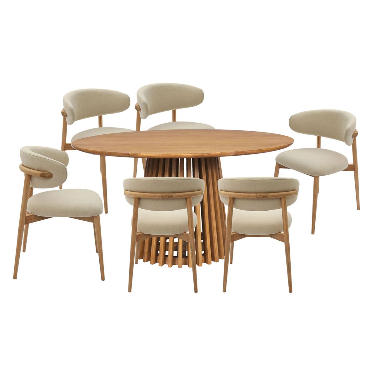 BASEMENT HOME - Juego de Comedor de Adrick Lourdes 6 Sillas