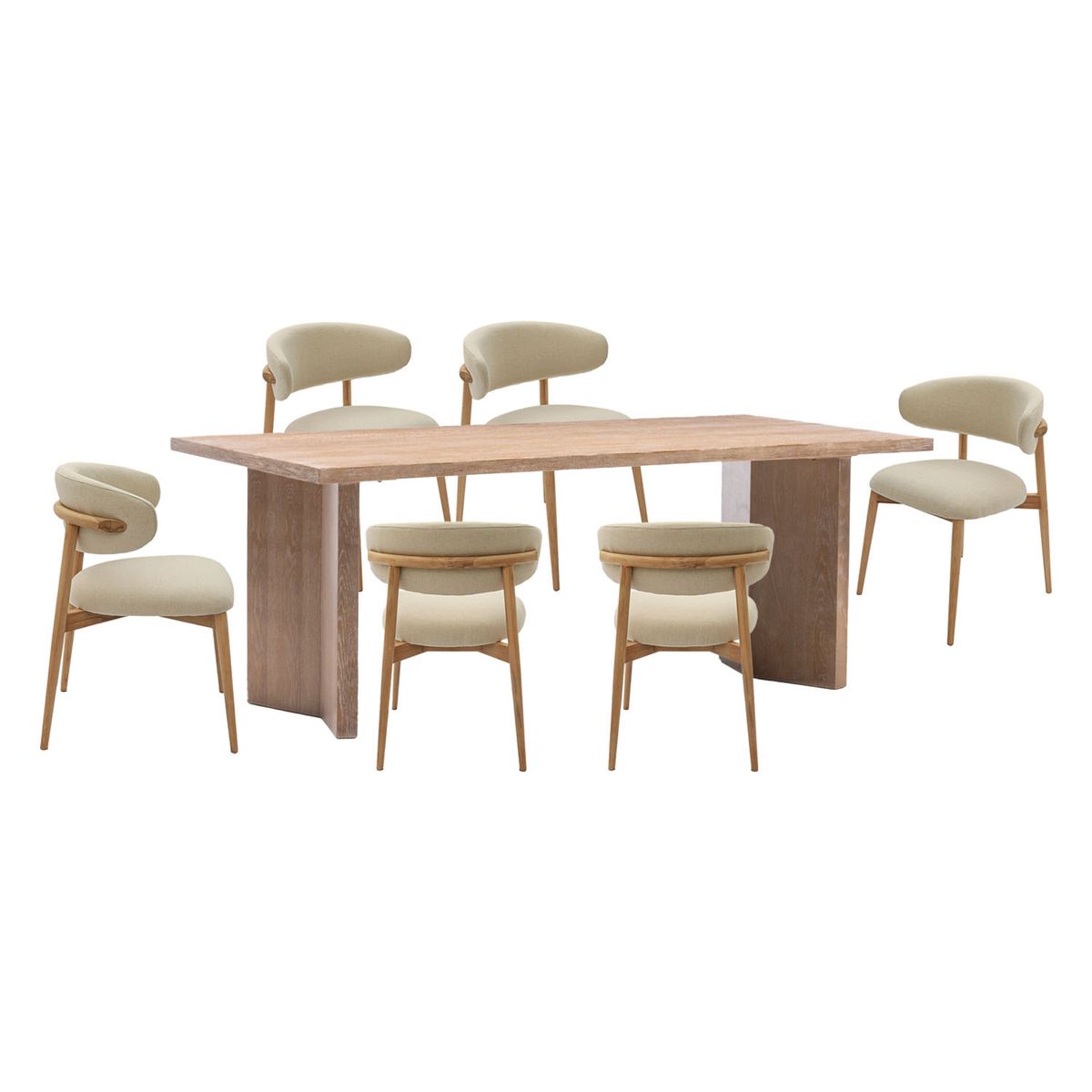 BASEMENT HOME - Juego de Comedor de Fuji Lourdes 6 Sillas