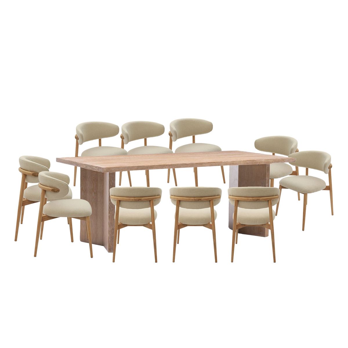 BASEMENT HOME - Juego de Comedor de Fuji Lourdes 10 Sillas