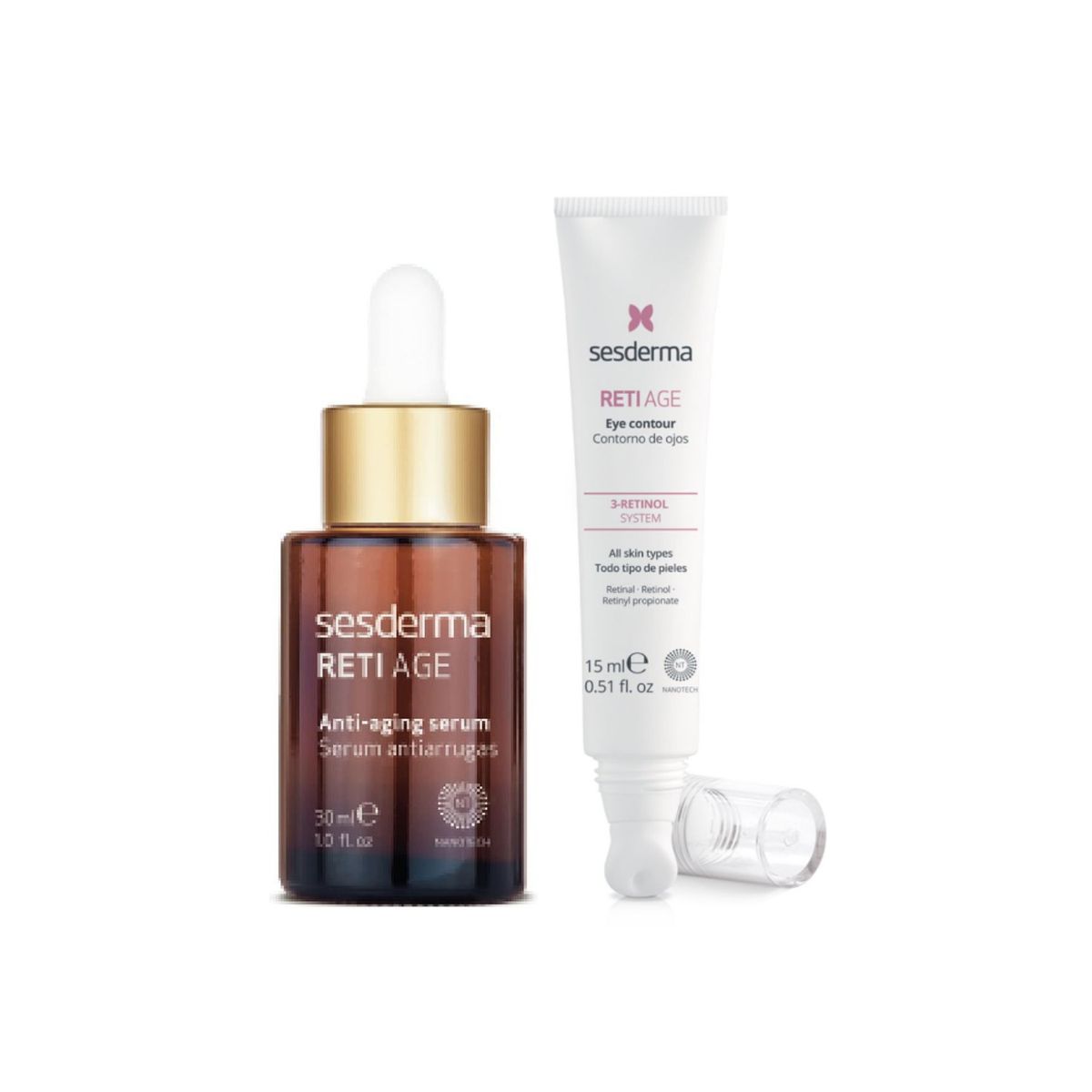 SESDERMA - Dúo Antiarrugas: Retiage Serum + Contorno de ojos