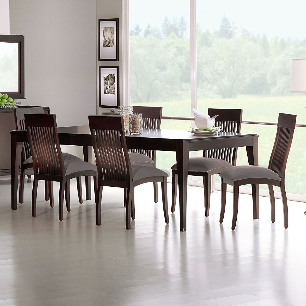 COLINEAL - Juego de Comedor Verona Gris 6 Sillas