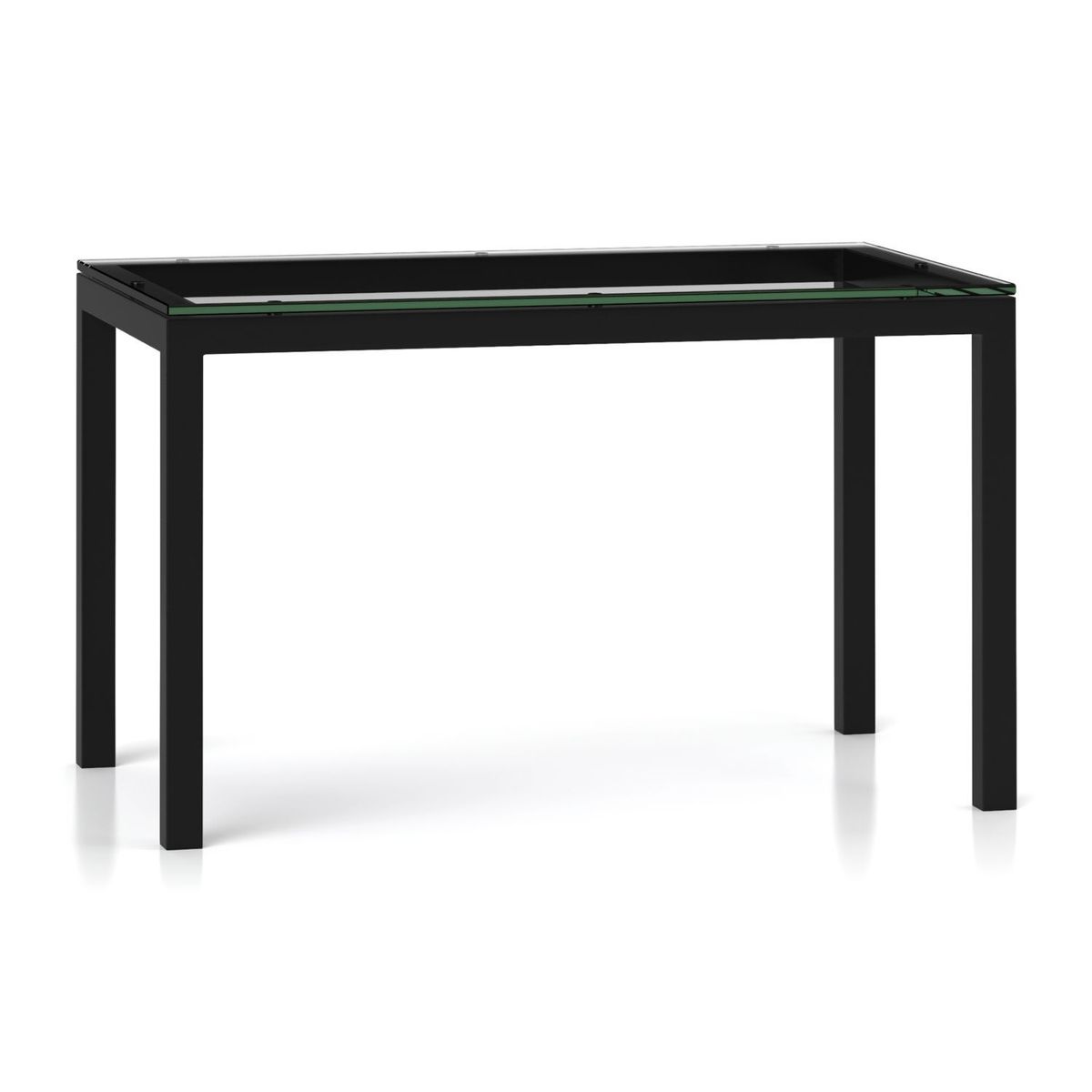 CRATE & BARREL - Mesa Comedor Base de Acero y Tablero de Vidrio Parsons 122 x 71 cm