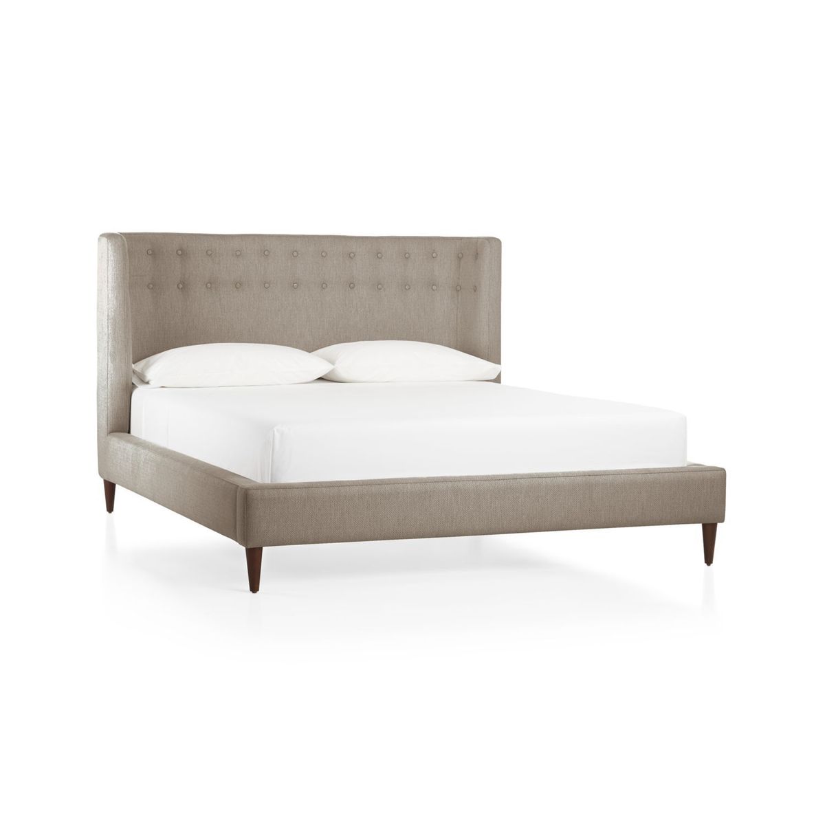 CRATE & BARREL - Cama King Gia Tapizada