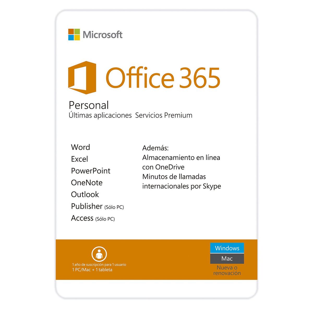  - Disco Duro Canbio 1TB Negro + Programa Office 365 Personal 32/64 bits