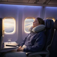 Almohada de camping inflable gris