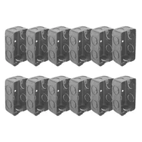 Pack de 12 un. cajas de luz de hierro rectangulares 5 x 10 cm