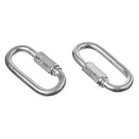 Mosquetón con traba de seguridad 6 mm x 2 uds.