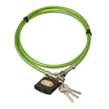 Linga seguridad 8 mm x 1 m mediana con candado 3 llaves