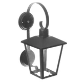 Farol de pared para exterior una luz chapa negra