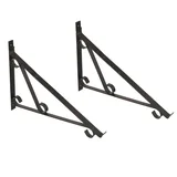 Soporte alero 50 cm negro por 2 u