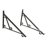 Soporte alero 70 cm negro por 2 u