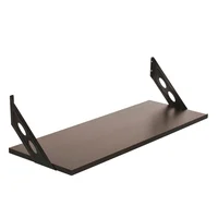 Estante de melamina con soporte negro 80 x 30 cm