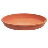 Plato para macetas de plástico marrón claro