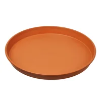 Plato para macetas de plástico marrón claro