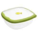Contenedor hermético cuadrado bajo grande Flor 2.7 L