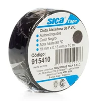 Cinta aisladora de PVC negra 10 m