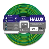 Cable unipolar 1.5 mm2 verde y amarillo 100 m