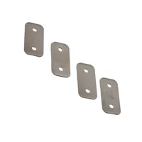 Placa 27 x 60 mm inoxidable 4 uds.