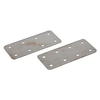 Placa 141 x 60 mm inoxidable 2 uds.