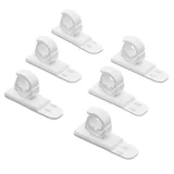 Pack de 6 organizadores de cables autoadhesivo pequeño blanco